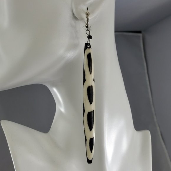 Hand Crafted Jewelry - Kenyan Hand Crafted Bone Earrings